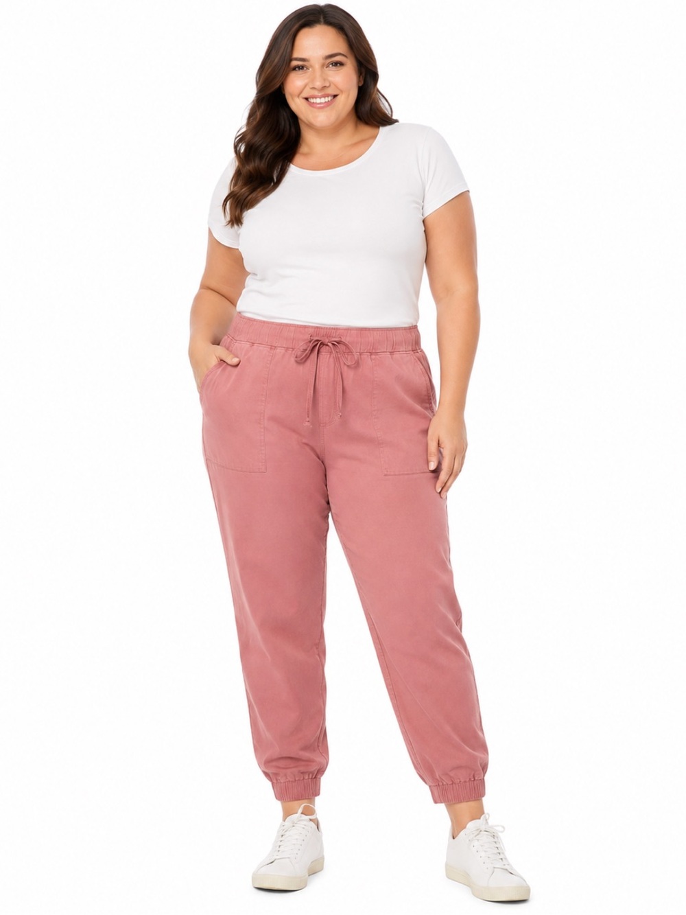 Buffalo David Bitton Tencel Pull On Pants Pink Rose Size XL NWOT